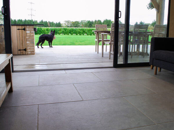 Trentino Grey Porcelain Paving in Hampshire 600x450