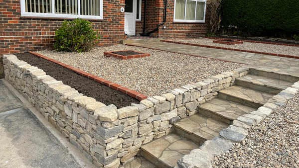 Transforming Outdoor Spaces with Purbeck Cropped Walling Stone (Split-Faced), Purbeck Random Walling & Quartzite Crazy Paving