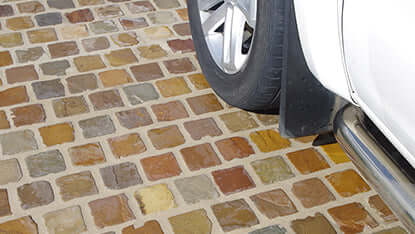 Nexus ProJoint Max Grout on Cobbles with vehicle