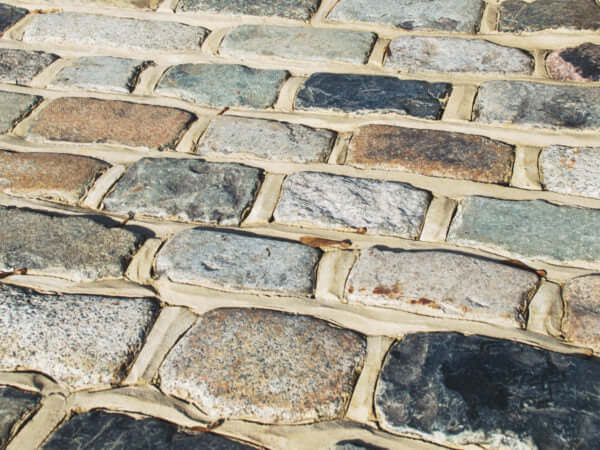Old Reclaimed Street Setts Close-up