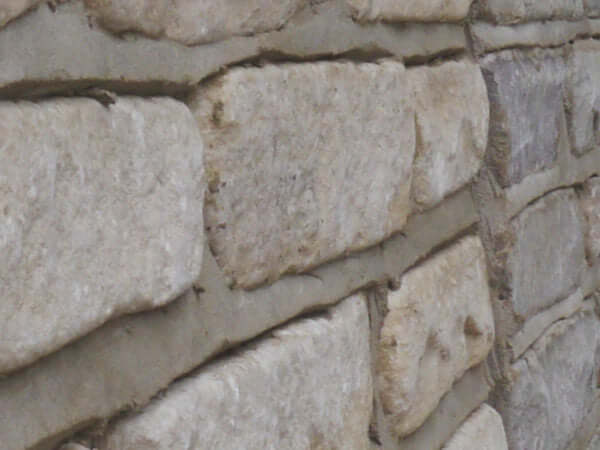 Mint Tumbled Sandstone Walling Close-up